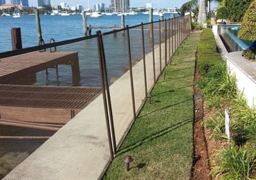 Brown Pool Fence