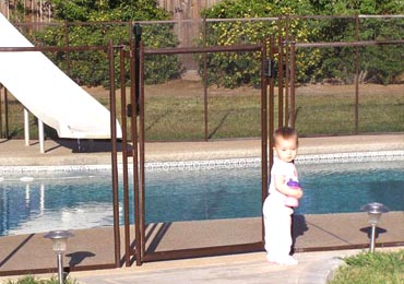 Brown Pool Fence