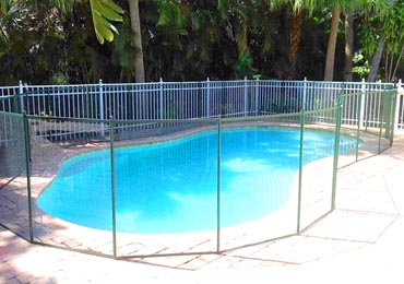 Green Pool Fence