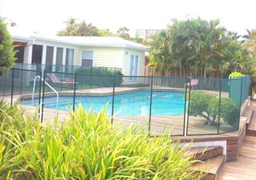 Green Pool Fence