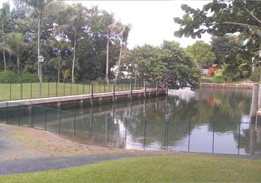 Green Pool Fence